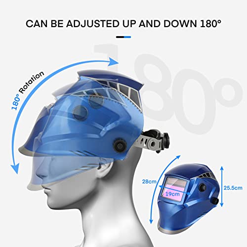 Schweißmaske Mit Automatischer Verdunkelung - Vollsichthelm Mit UV-Schutz & Anti-Beschlag