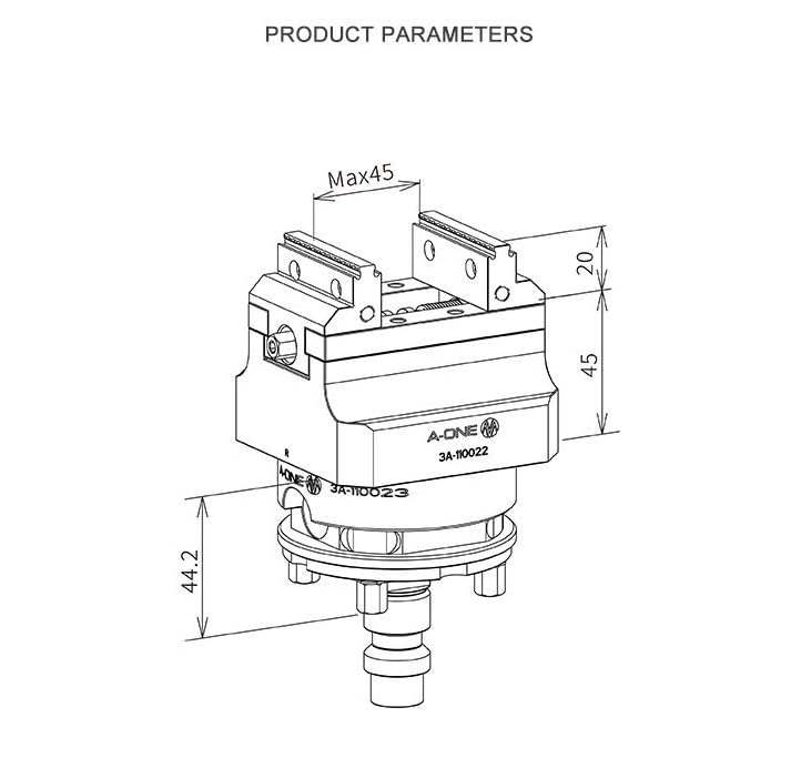 Mini Self Centering Vise Set ITS interface 5 Axis Vice Precision Machining of Vertical Horizontal CNC Milling Machine ? 72 Mechanical gripper position