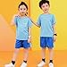 Boys Outfits Sport Sets Toddler Fashionable Breathable Mesh Top Shorts Comfortable Two-Piece (Light Blue, 3-4 Years)