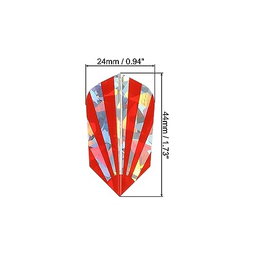 PATIKIL Slim Dart Flights, 6 Pack PET Unique Design Dart Accessories for Steel Tip Dart and Soft Tip Darts Red - Image 2