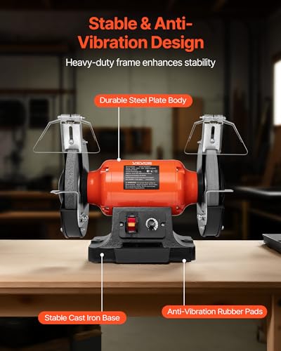 VEVOR 8-Inch Variable Speed Bench Grinder