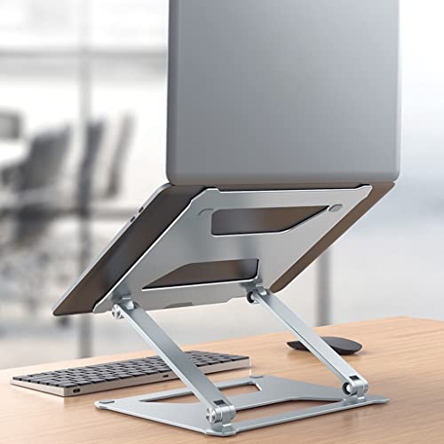 Soporte para computadora portátil soporte de elevación ajustable escritorio plegable silver 5