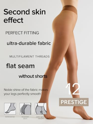 Image of Conte Classic Sheer to Waist Silky Pantyhose Prestige 12 Den