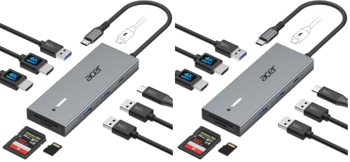 Image of Acer USB-C Docking Station Dual Monitor, 9-in-1 Laptop Dock with 2 HDMI (Pack of 2)