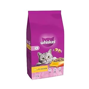 Whiskas 1+ Chicken 1.9kg Bag, Adult Cat Dry Food