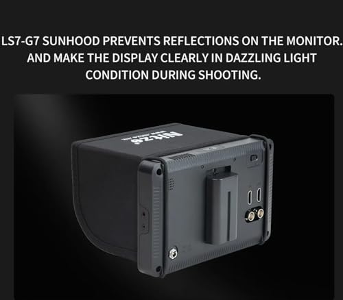 Image of Nitze Cage Built-in NATO Rail with LS7-G7 Sunhood and Cold Shoe Compatible with OSEE T7 /G7 7 inch Monitor