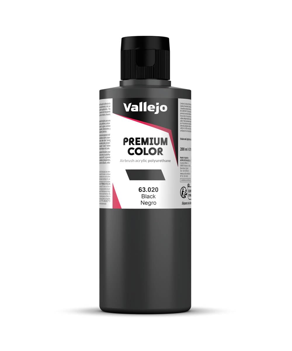 Vallejo VAL63020 Model Paint, Black 063020