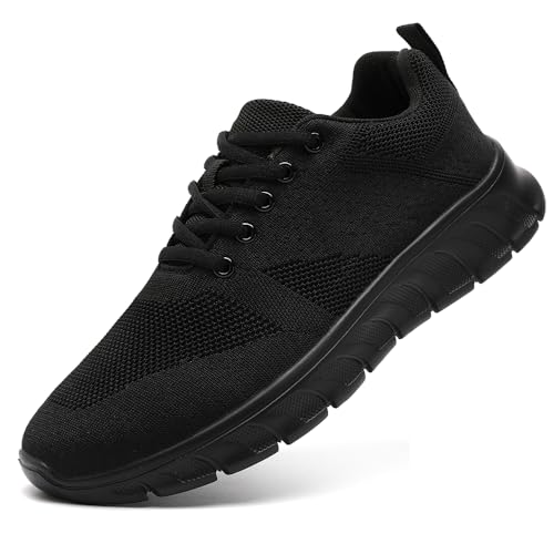 Image of Men Non-Slip Work Shoes Tennis Gym Sneakers Breathable Slip Resistant Lightweight and Comfortable for All-Day Wear Sports and Walking