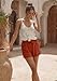 IWOLLENCE Kurze Hose Damen Elastische Taille High Waist Leicht Locker Sommer Kurz Freizeithose Damen Strandshorts mit Taschen und Kordelzug (Karamell, M)