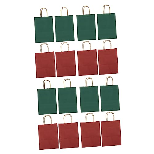 HAPINARY 16pcs Xmas Bags for Present Storage Durable Packing Pouches for Holiday Gifting Candy Snacks and Toys Festive Design for Christmas Parties