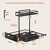 Delamu 2 Pack Metal Bathroom Organizers and Storage, 2 Tier Pull Out Under Sink Organizer with 2 Small Baskets, Adjustable Under Sink Shelf for Multipurpose Cabinet Organizer, Black #1