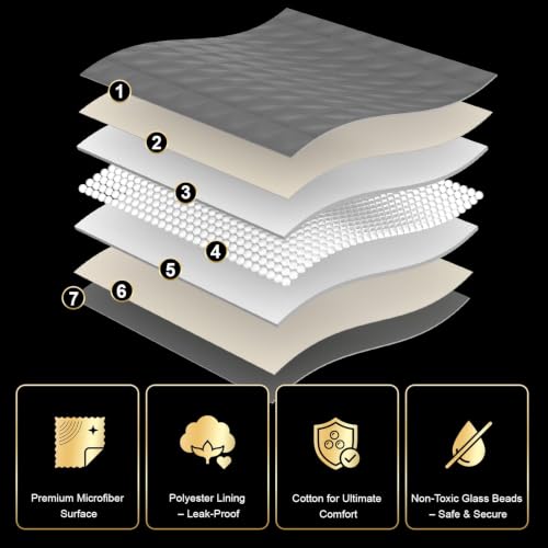 Image of Machine Washable Weighted Blanket for Adults - Heavy Blankets for All-Season Sleeping, Cooling Soft & Breathable with Premium Glass Beads (60 inch x 80 inch with Box|20lbs)