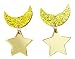CutieJewelry Rainbow Cloud Colorful Lightning Dangle Stud Earrings (Star Med)