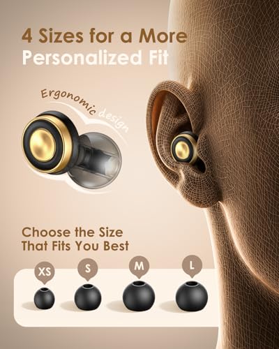 Image of Reusable Earplugs for Focus, Travel & Work, Up to 33dB Noise Reducing Silicone Ear Plugs with 4 Sizes, Secure Fit, Portable Snap-Closure Case for Flights, Study, Commute Reading
