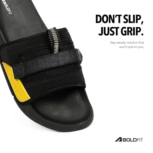 Image of Boldfit Sliders for Man,Breathable Mesh One Piece Build,Easy Clean PU Upper,Ultra-Light EVA Sole Slippers for Man,All Day Cushioned Footbed,Anti-Slip Outsole-Modern Two-Tone Design Everyday Wear