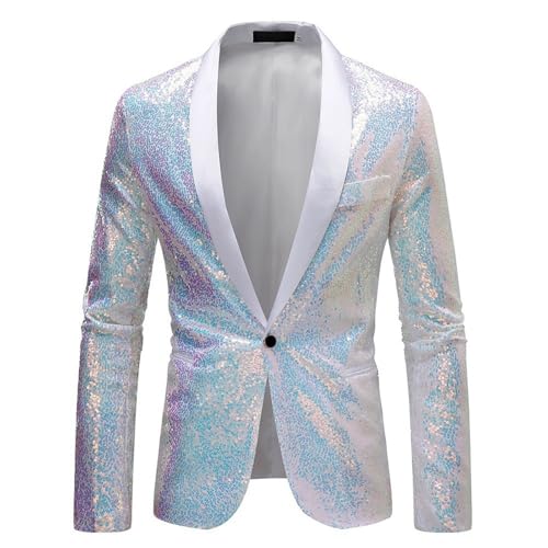 Costume à paillettes pour homme coupe droite Disco Fever