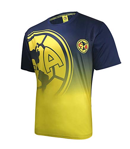 Icon Sports Federacion Mexicana de Futbol Asociacion Club America Mens Short Sleeve Training T-Shirt, Team, Small