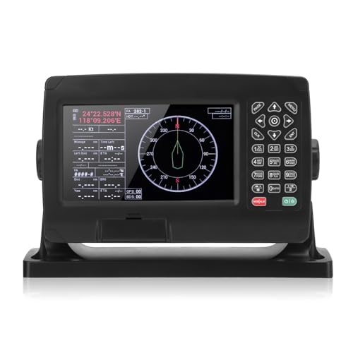 Ymiko GPS-Kartenplotter-Satellitennavigator, Marine-GPS-Navigator, Transponder mit GNSS-Antenne Dual Map System IPX6 Wasserdicht für Marineboote