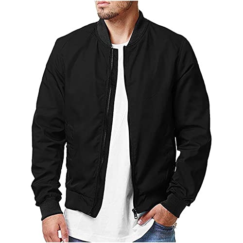 Men's Slim Fit Lightweight Sportswear Jacket Windproof Casual Bomber Jacket Active Outdoor Windbreaker Zip Up Golf Coat