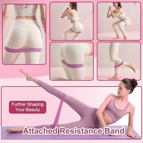 QIUTONG Thigh Trainer 2026 Upgraded, 10-78LB Thigh Trainer Thigh Exerciser, LED Inner Thigh Exerciser, 360° Pelvic Floor Exercise Devices, Hip Trainer Kegel Excerciser, 20LB Resistance Band, Pink by QIUQIUTONG8 - Image 7