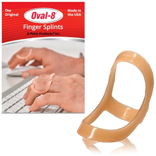 3-Point Products Oval-8 Finger Splint Support and Protection for Arthritis Trigger Finger or Thumb and Other Finger Conditions Size 8 (Pack of 1) Available in Beige