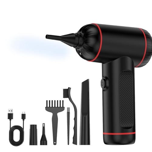 Powerful Cordless Air Duster with Strong Blowing, Portable & Rechargeable, for Keyboard/Laptop/Car/Camera Cleaning, Eco-Friendly Alternative to Compressed Air Cans