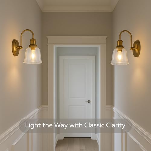 Image of LIGHTACCENTS Clear Glass Ceiling Fan Light Covers - Replacement Lamp Shades for Ceiling Fixtures - Fan Light Globes for LED or Incandescent Bulbs - 4-Pack Clear Dome Set