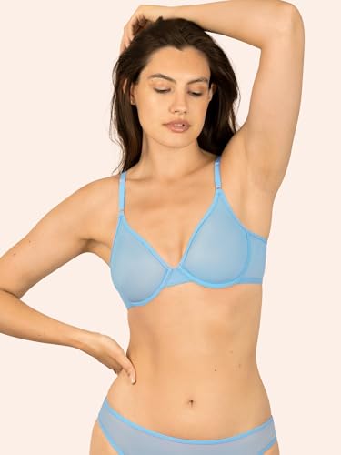 Image of Smart & Sexy Women's Sheer Mesh Demi Underwire Bra - See Through Bras