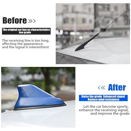 Antena de aleta de tiburón para Ford Focus 2 y 3 con base adhesiva de ABS 2