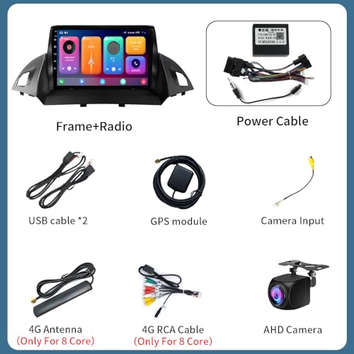 Autoradio Android Auto CarPlay Ford Kuga 2012 écran tactile 9 pouces - 8