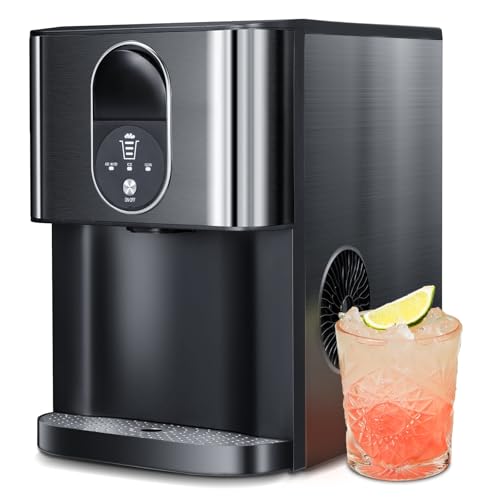 Nugget Ice Machine Countertop, 44 lbs/Day Countertop Nugget Ice Maker, Soft Chewable Pellet Ice...
