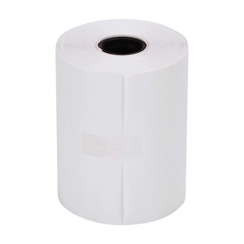 Lot de 50 rouleaux de papier thermique de rechange - 57 mm x 12 mm - Convient pour caisse, caisse enregistreuse POS et calculatrices de bureau imprimées (blanc, 50 rouleaux/L : 50 m)