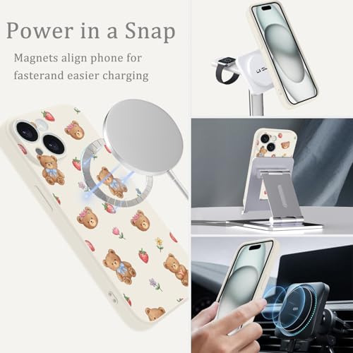Étui iPhone 16 Pro Max blanc magnétique cadeau idéal filles