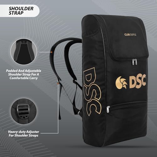 Image of DSC Club Cricket Duffle Kit Bag - Large Capacity Sports Equipment Travel Bag for Cricket Players