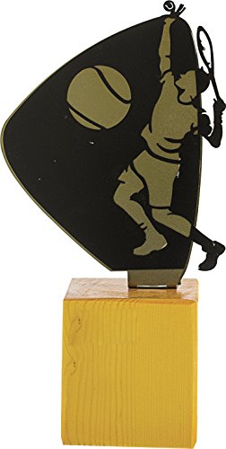 PALLART 7453 – 1 Trophée de Sport avec Motif Tennis Queue 28 cm, doré, Taille Unique