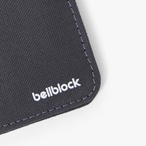 Image of Bellblock Mini Sleeve Canvas Card Holder for Men /Women | Slim Handcrafted Bifold Card Wallet | Holds Upto 7 Credit /Debit /ATM Cards & Folded Cash | Grey