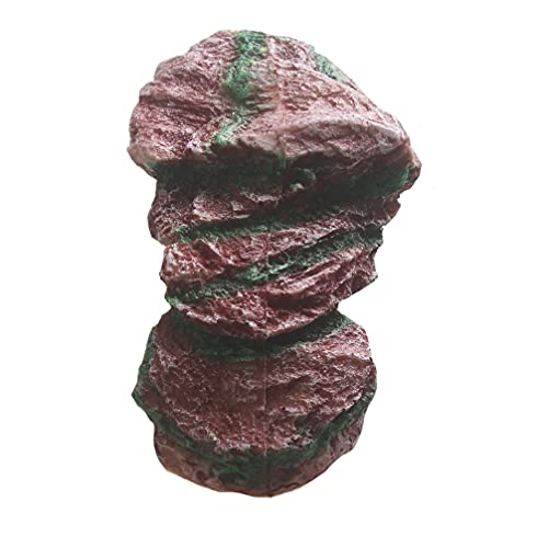 emours Reptile Cave Habitat Decor Turtle Bearded Dragon Geckos Basking Platform Resin Ramp Hide Out Aquarium,8.2 x 4.7 x 2.3 inch - Image 3