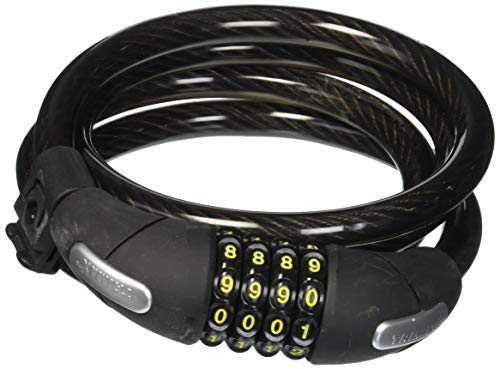 Trimax TNRC126 6 ft x 12 mm Medium Security Non-Coiled Combination Cable Lock with Bracket