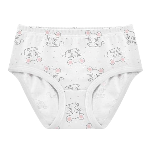 Little Girl Underwear Toddler Panties Kids Undies Cute Mouse Soft Cotton Briefs 2T-8Y