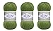 Produktbild Alize Diva, 100 % Mikrofaser-Acrylgarn, seidiger Effekt, für Häkelarbeiten, Spitze, Bastelarbeiten, 3 Knäuel, 300 g, 1150 m, Handstrickgarn (210 grün)