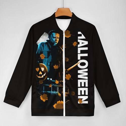 ZHANGXM Men's Jacket Halloween Michael Myers Autumn Soft And Comfortable Hip-Hop for Men Long Sleeved Sweatershirt Coat3