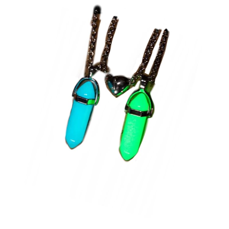 Magnetic Couple Matching Split Heart Necklace Crystal Mutual Attraction Pendant Best Friends Friendship Jewelry Gift