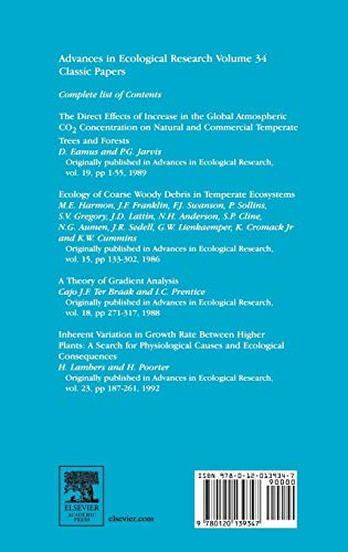 Classic Papers (Volume 34) (Advances in Ecological Research, Volume 34) - Image 2