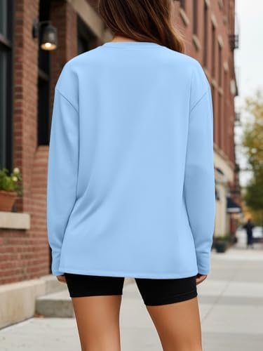 Trendy Queen Womens Oversized Long Sleeve T Shirts 2025 Basic Crewneck Tee Fall Tops Casual Workout Y2K Clothes