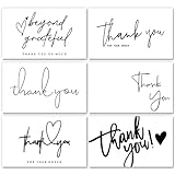 300 Stück Dankeskarten für die Unterstützung meiner Visitenkarten, 6 Designs, 5,1 x 8,9 cm, kleine Wertschätzungskarten für Geschäfte, Online-Händler, lokale Geschäfte, Geschäftsbedarf, Dankeschön für