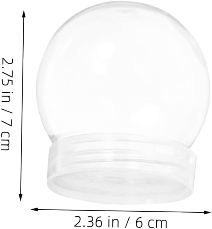25pcs Fillable Plastic Balls Caps for DIY Globe Crafts Storage Jars for Candy and Treats for Holiday Decorations and Party Supplies
