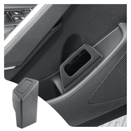 Image of LUWU Car Trash Can with Lid - Portable Mini Dustbin Garbage Bin for Toyota Corolla Cross Interior (Leak-Proof, Left)