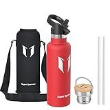 Super Sparrow Doppia Parete in Acciaio Inox Coibentato Bottiglia di Acqua -750ml - Isolante Della Borraccia - Perfetto Thermos - Privo di BPA, BPS, Ftalati