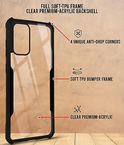 Image of Jkobi Back Cover Case for Samsung Galaxy A32 4G (Shockproof with Polycarbonate Clear Panel | Professional Black)