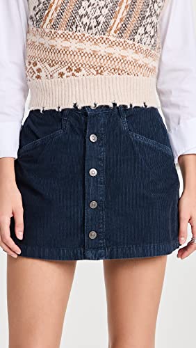 Free People Ray Cord Miniskirt2